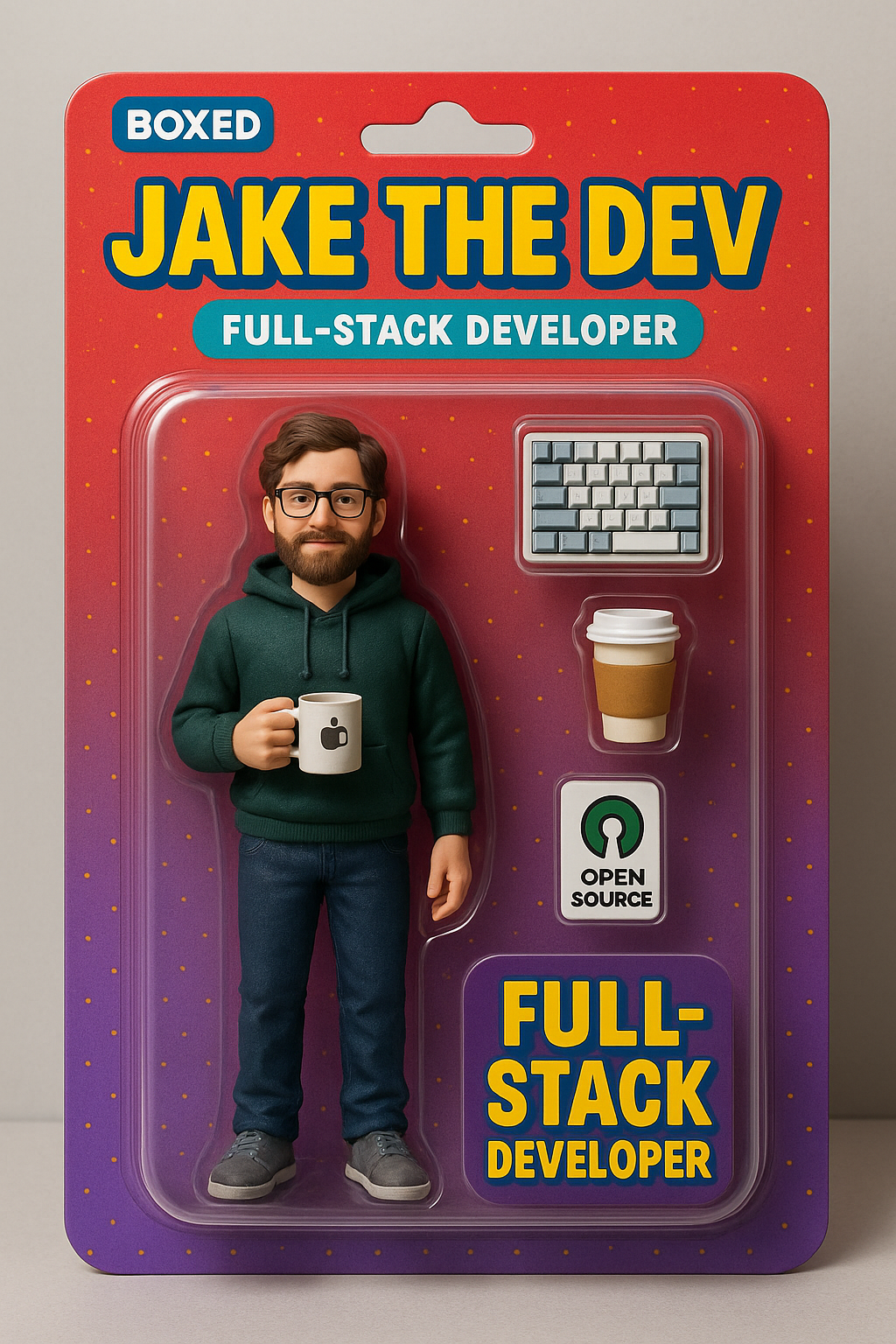 Jake the Dev, Full-Stack Developer action figure